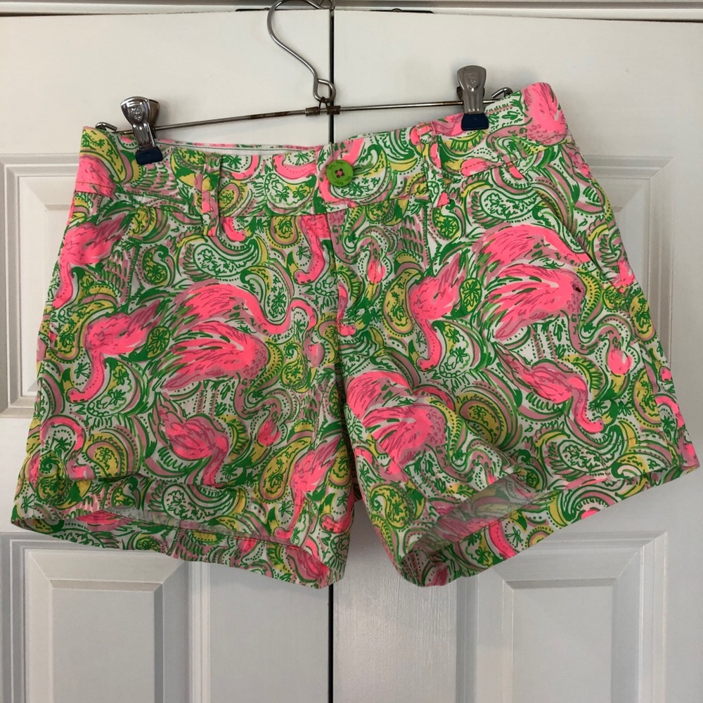 Flamingo Patterned Shorts - image 1